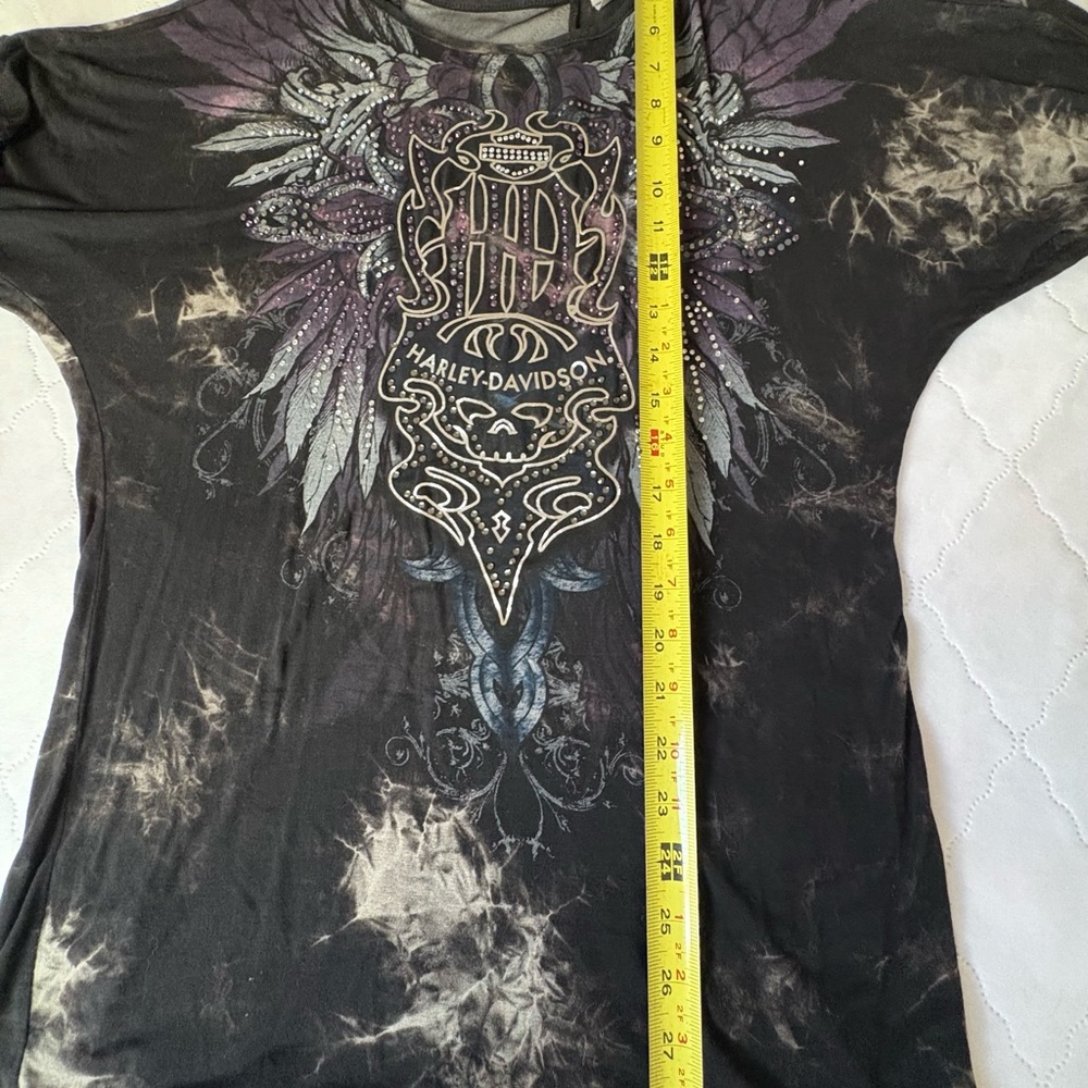 Harley-Davidson Black and Purple Women's Top - Picture 8 of 8